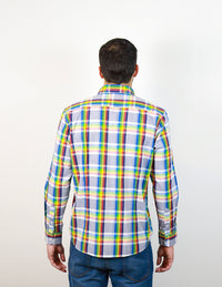 Camisa Manga Larga 100% Algodón Estilo Cuadros Multicolor 2312616