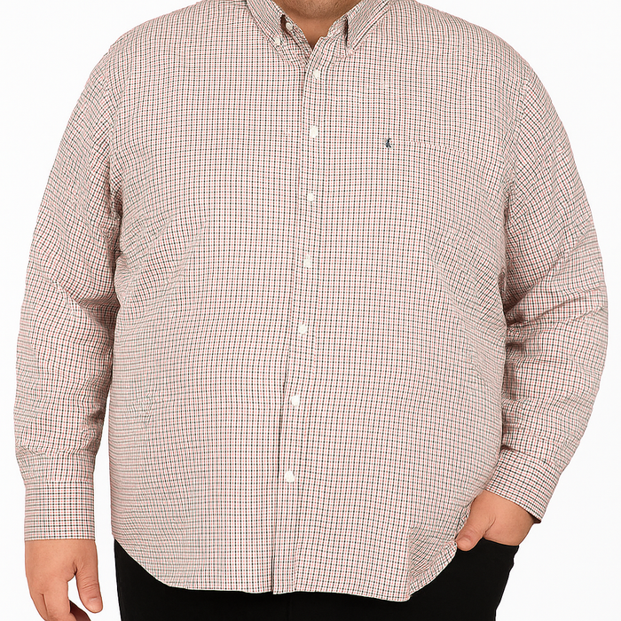 CAMISA MANGA LARGA MULTICOLOR CUADROS 100% ALGODÓN REF 2308041 E