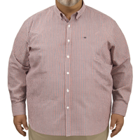 Camisa de Cuadros Roja con Manga Larga 100% Algodón Talla Extra 2307034