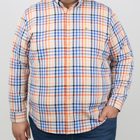 CAMISA MANGA LARGA MULTICOLOR CUADROS 100% Algodón Talla Extra 2305132