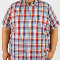 Camisa Multicolor Para Caballero Manga Corta Estilo Cuadros Talla Extra 2312650 - dioromx
