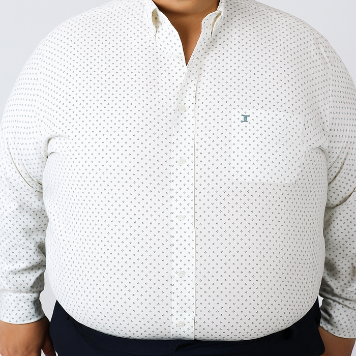 Camisa Manga Corta con Estampado 100% Algodón Talla Extra 2301028