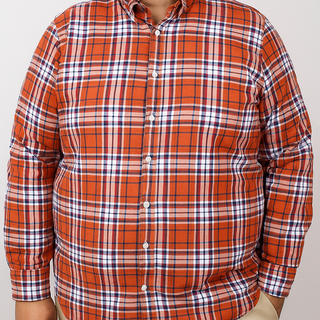 CAMISA MANGA LARGA MULTICOLOR CUADROS FRANELA Tallas Extra 2309461 - dioromx