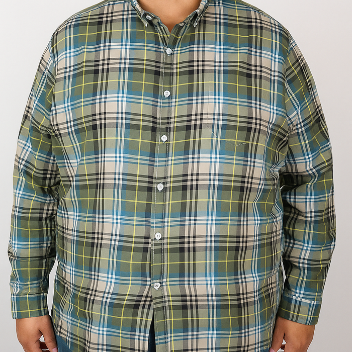 CAMISA MANGA LARGA MULTICOLOR CUADROS FRANELA TALLA EXTRA 2309462