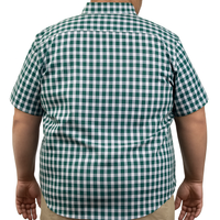 Camisa de Cuadros Verde con Manga Corta Talla Extra 2306018