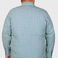 Camisa de Manga Larga Verde Estilo Cuadros Para Caballero Talla Extra 2304077