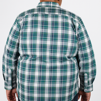 Camisa de Cuadros Verde Manga Larga Talla Extra 2312622