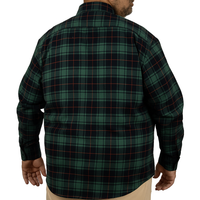 Camisa de Franela Verde Cuadros con Manga Larga Talla Extra 2410261
