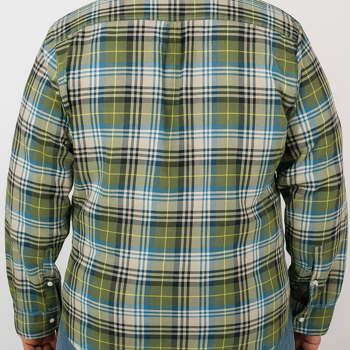 CAMISA MANGA LARGA MULTICOLOR CUADROS FRANELA TALLA EXTRA 2309462