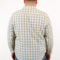 Camisa de Cuadros Amarilla con Manga Larga Talla Extra 100% Algodón 2304075