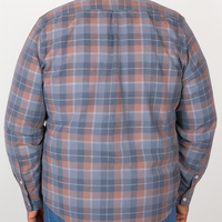 Camisa de Pana de Cuadros Gris con Manga Larga 100% Algodón Talla Extra 2309433