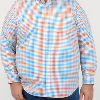 Camisa de Cuadros Multicolor con Manga Larga Talla Extra 100% Algodón 2305125 - dioromx