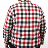 Camisa de Franela con Cuadros Roja con Manga Larga Talla Extra 2209078 - dioromx