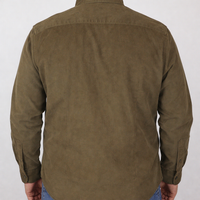 CAMISA MANGA LARGA CAFE LISA PANA 100% ALGODÓN 2309431