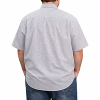 Camisa Estampada Blanca Manga Corta Talla Extra 100% Algodón 2306015 - dioromx