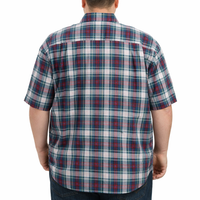 Camisa Cuadros Verde Manga Corta Talla Extra 100% Algodón 2306023 - dioromx