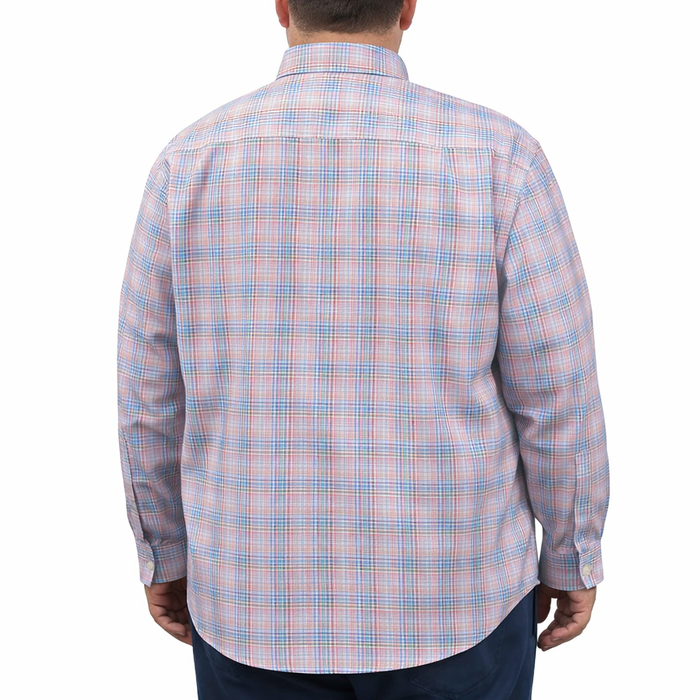 Camisa Multicolor de Manga Larga Cuadros 100% Algodón Talla Extra 2508057 - dioromx