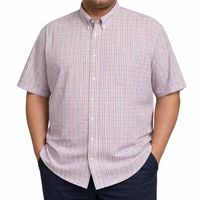 Camisa Cuadros Blanca Manga Corta Talla Extra 100% Algodón 2508062 - dioromx