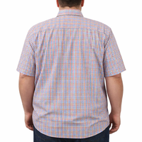 Camisa Cuadros Blanca Manga Corta Talla Extra 100% Algodón 2508062 - dioromx