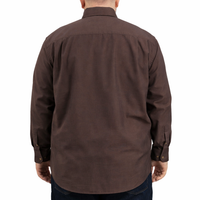 Camisa Lisa Café con Manga Larga 100% Algodón Talla Extra 2509064 - dioromx