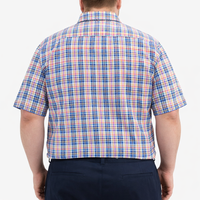 Camisa Cuadros Blanca Manga Corta Talla Extra 100% Algodón 2509077 - dioromx
