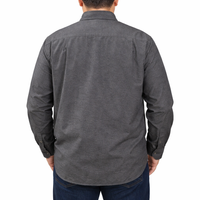 Camisa Lisa Gris con Manga Larga 100% Algodón Talla Extra 2510101 - dioromx