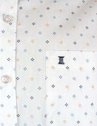 CAMISA MANGA LARGA BLANCO ESTAMPADO 100% ALGODÓN REF 2206165 E