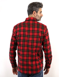 Camisa Franela Roja Cuadros Manga Larga 2209291