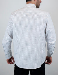 CAMISA MANGA LARGA BLANCO ESTAMPADO  REF 2210334 E