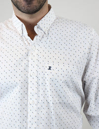 CAMISA MANGA LARGA BLANCO ESTAMPADO  REF 2210345 E