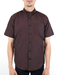 Camisa Vino con Estampado de Manga Corta 2210360 - dioromx