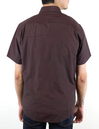 Camisa Vino con Estampado de Manga Corta 2210360 - dioromx