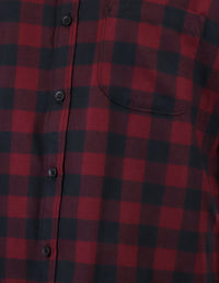 Camisa de Franela Roja de Cuadros con Manga Larga 2210396