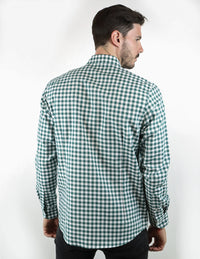 Camisa de Manga Larga Casual Estilo Cuadros Verde