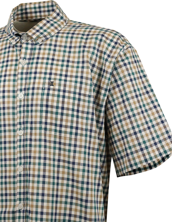 Camisa de Cuadros 100% Algodón Multicolor Marca Dioro