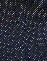 Camisa Estampada Azul Manga Larga Talla Extra 100% Algodón 2303058