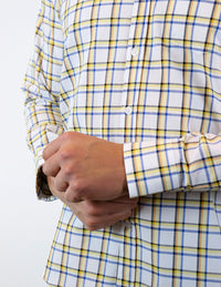 CAMISA MANGA LARGA CUADROS MULTICOLOR 100% ALGODÓN REF 2304075 E