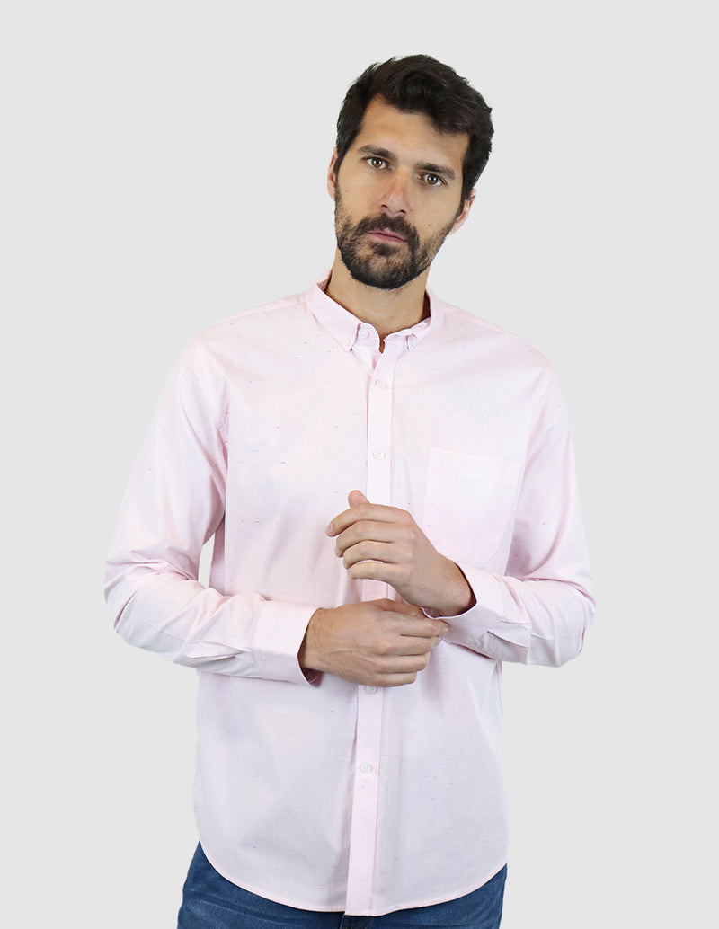 CAMISA MANGA LARGA ROSA ESTAMPADA REF 2304095