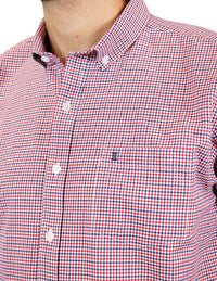 CAMISA MANGA CORTA ROJO CUADROS  REF 2304102 E