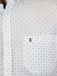 CAMISA MANGA CORTA BLANCO ESTAMPADO 100% ALGODÓN TALLA EXTRA 2304108 - dioromx