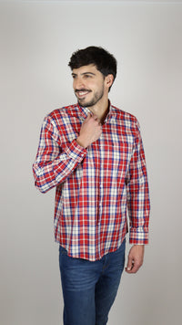 CAMISA MANGA LARGA MULTICOLOR CUADROS 100% ALGODÓN REF 2305115