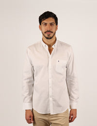 CAMISA MANGA LARGA BLANCO ESTAMPADO 100% ALGODÓN 2305141