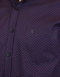 CAMISA MANGA LARGA MORADO ESTAMPADO 100% ALGODÓN  REF 2305149 E