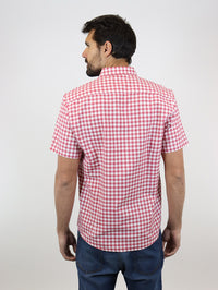 CAMISA MANGA LARGA ROSA CUADROS  REF 2305192