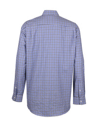 CAMISA MANGA LARGA AZUL CUADROS   REF 2306005 E