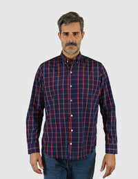 Camisa Cuadros Azul de Manga Larga 2306226