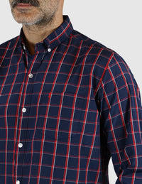 Camisa Cuadros Azul de Manga Larga 2306226