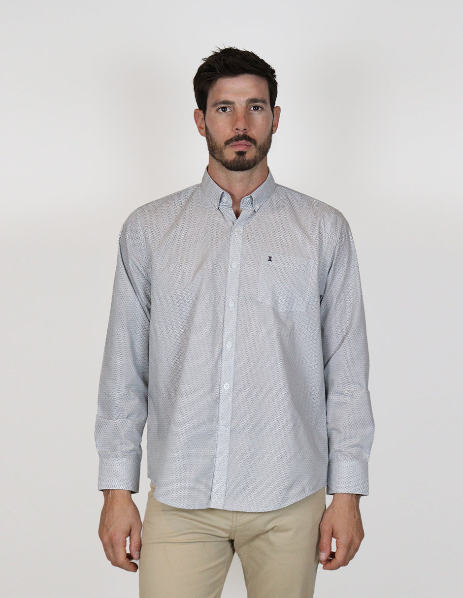 CAMISA MANGA LARGA BLANCO ESTAMPADO REF 2306235