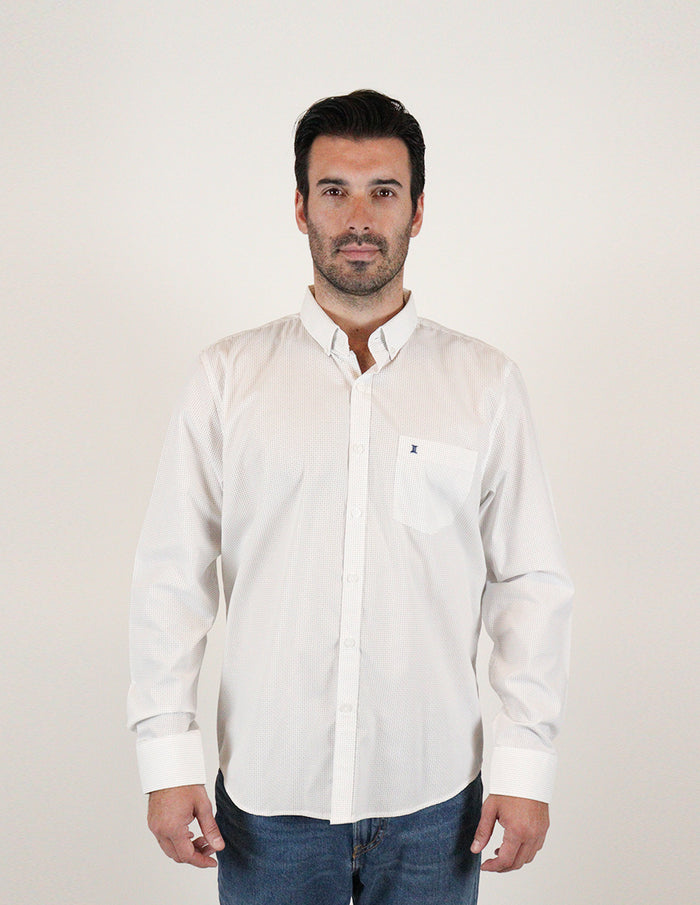 CAMISA MANGA LARGA BLANCO ESTAMPADO REF 2306237