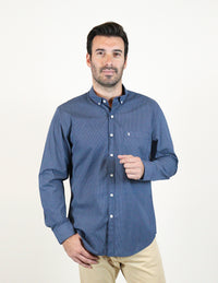 CAMISA MANGA LARGA AZUL CUADROS  REF 2306243